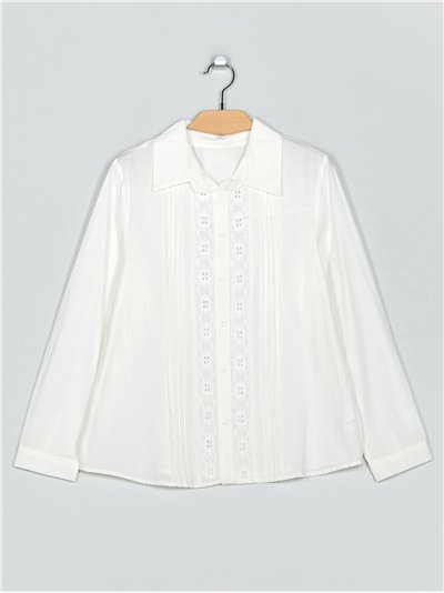 Camisa puntillas blanco (M-L-XL-XXL)