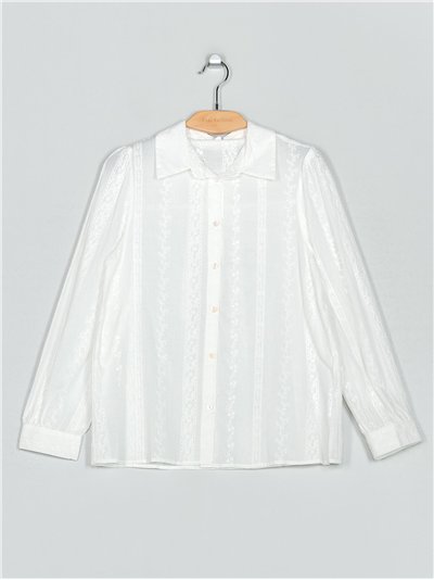 Camisa bordada blanco (M-L-XL-XXL)