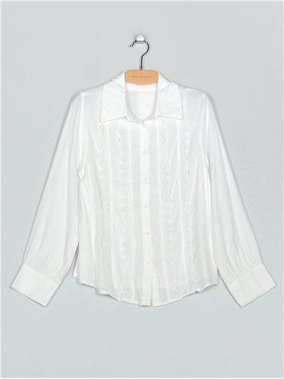 Camisa encaje blanco (M-L-XL-XXL)