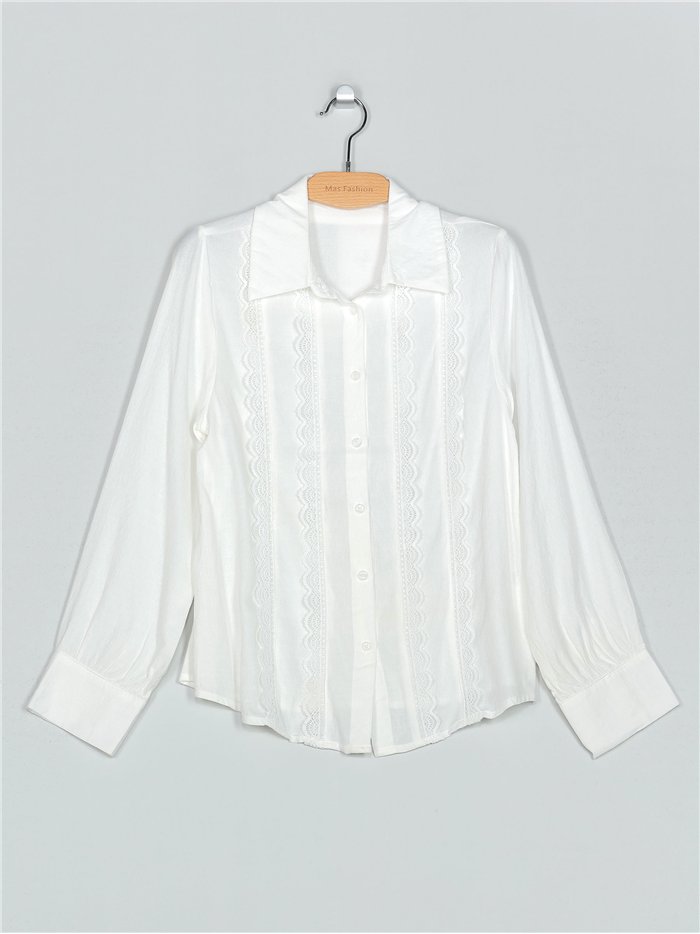 Camisa encaje blanco (M-L-XL-XXL)