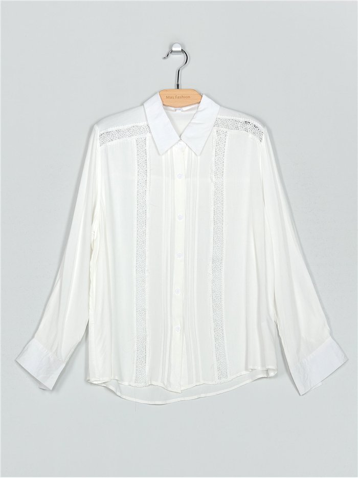 Camisa guipur blanco (M-L-XL-XXL)