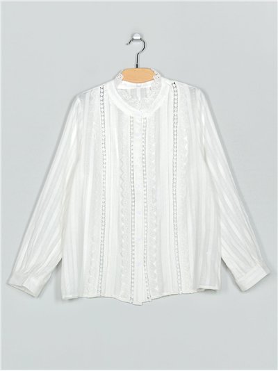 Camisa calada blanco (M-L-XL-XXL)