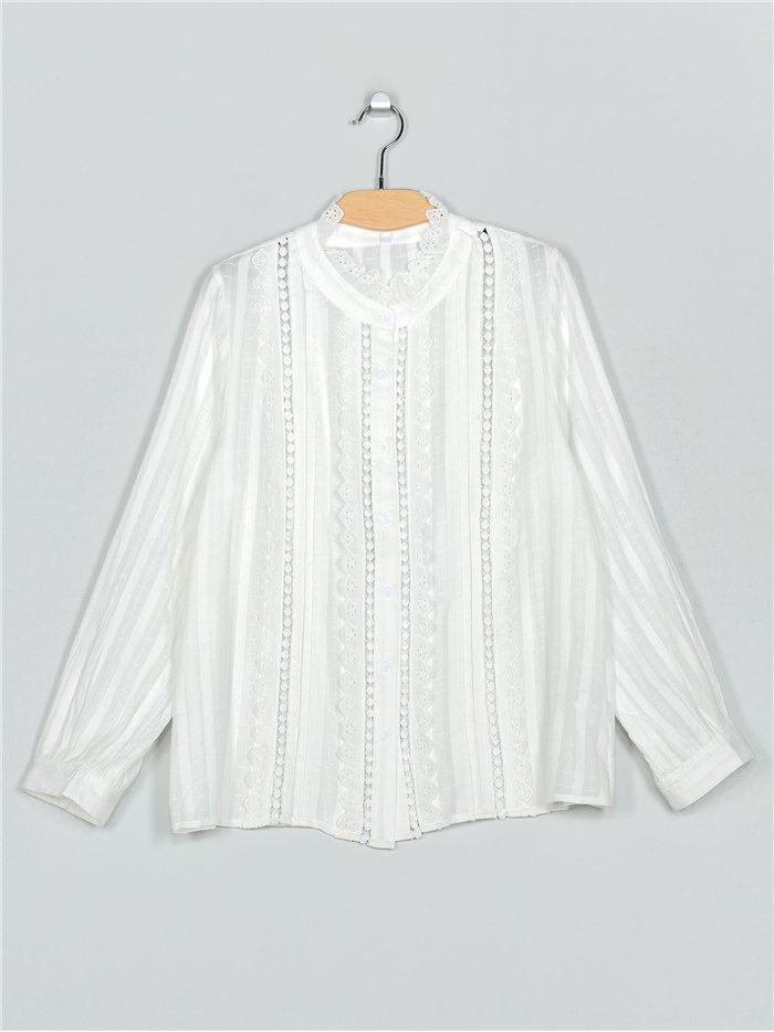 Camisa calada blanco (M-L-XL-XXL)