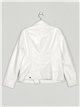 Faux leather biker jacket white (40-48)