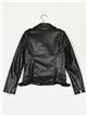 Faux leather biker jacket black (S-XL)