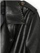 Faux leather biker jacket black (S-XL)