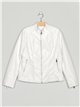 Faux leather jacket white (40-48)