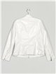 Faux leather jacket white (40-48)