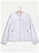 Chaqueta efecto piel purple (40-48)