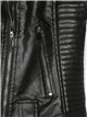 Faux leather biker waistcoat black (S-XL)