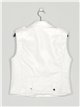 Faux leather biker waistcoat white (S-XL)