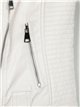 Faux leather biker waistcoat white (S-XL)