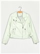 Faux leather biker jacket fruit-green (M-XXL)