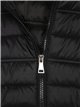 Quilted down puffer jacket with hood black (42-46)