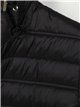 Quilted down puffer jacket with hood black (42-46)