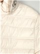 Quilted down puffer jacket with hood beige (42-46)