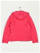 Quilted down puffer jacket with hood fuschia (42-46)