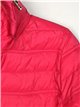 Quilted down puffer jacket with hood fuschia (42-46)