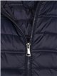 Quilted down puffer jacket with hood navy (42-46)