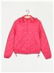 Quilted down puffer jacket with hood fuschia (M-XXL)