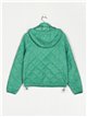 Quilted down puffer jacket with hood green (M-XXL)