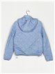 Quilted down puffer jacket with hood blue (M-XXL)