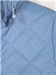 Quilted down puffer jacket with hood blue (M-XXL)