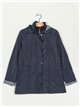 Parka water repellent with hood navy (M-XXL)