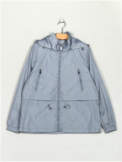 Parka water repellet capucha light-blue (42-50)