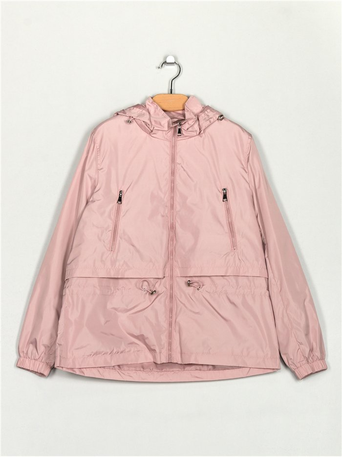 Parka water repellet capucha light-pink (42-50)