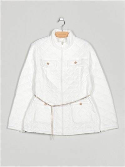 Chaqueta acolchada cadenas white (42-48)