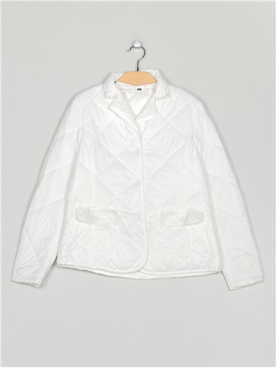 Quilted down puffer jacket white (M-XXL)