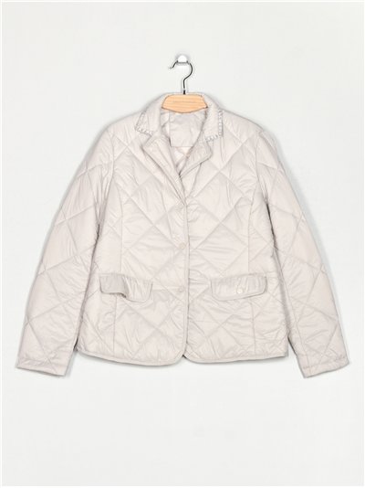 Quilted down puffer jacket beige (M-XXL)