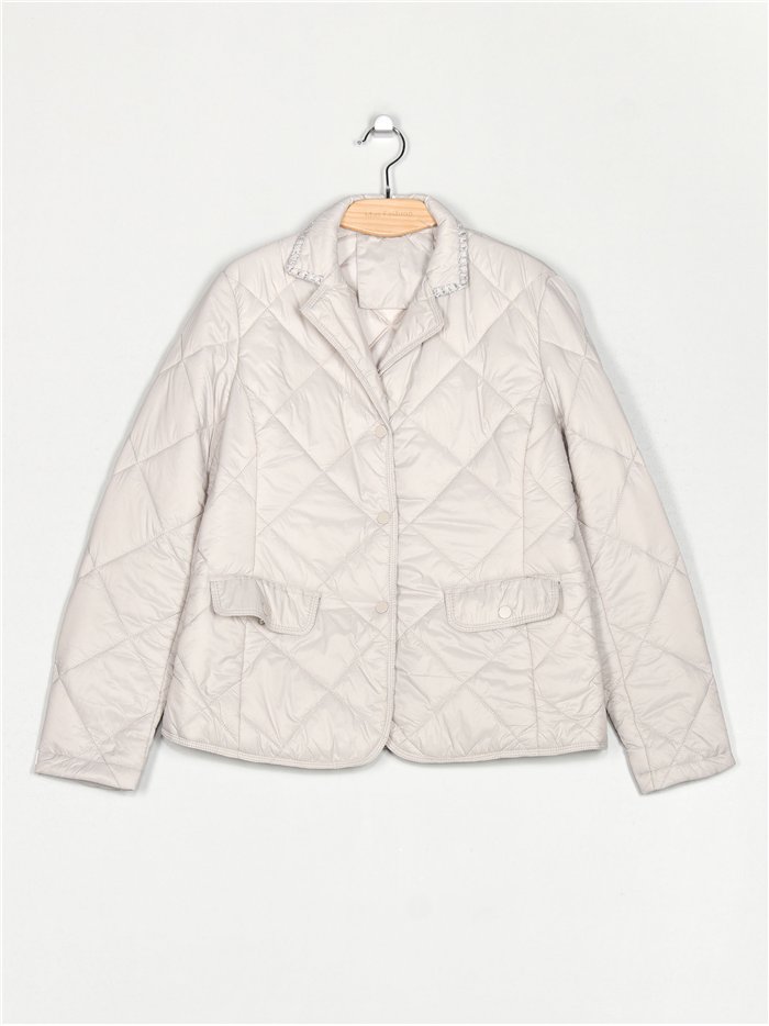 Quilted down puffer jacket beige (M-XXL)