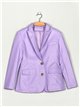 Faux leather blazer purple (M-XXL)