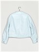 Faux leather biker jacket light-blue (S-M-L)