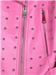 Faux leather studded biker jacket fushia (S-XL)