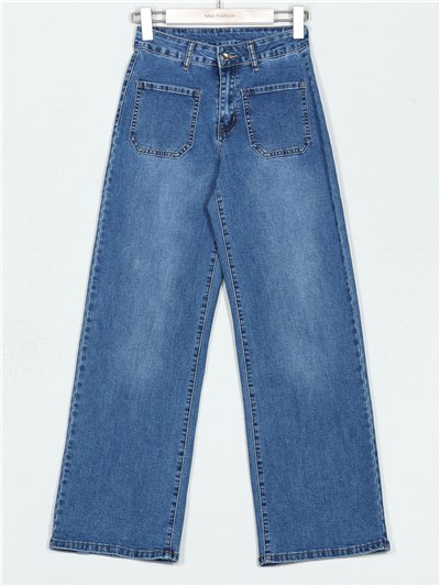 Straight jeans with pockets azul (S-XXL)