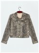 Leopard print denim jacket camel (S-XXL)