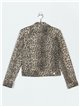 Leopard print denim jacket camel (S-XXL)