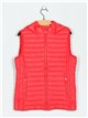 Quilted waistcoat with hood red (42-50)