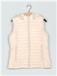 Quilted waistcoat with hood beige (42-50)