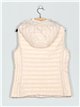 Quilted waistcoat with hood beige (42-50)