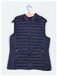 Quilted waistcoat with hood navy (42-50)