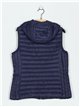 Quilted waistcoat with hood navy (42-50)