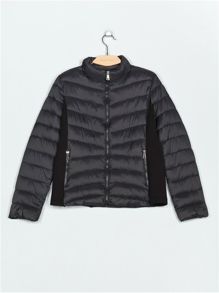 Quilted down puffer jacket black (40-46)