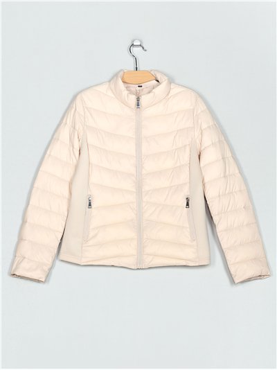 Quilted down puffer jacket beige (40-46)