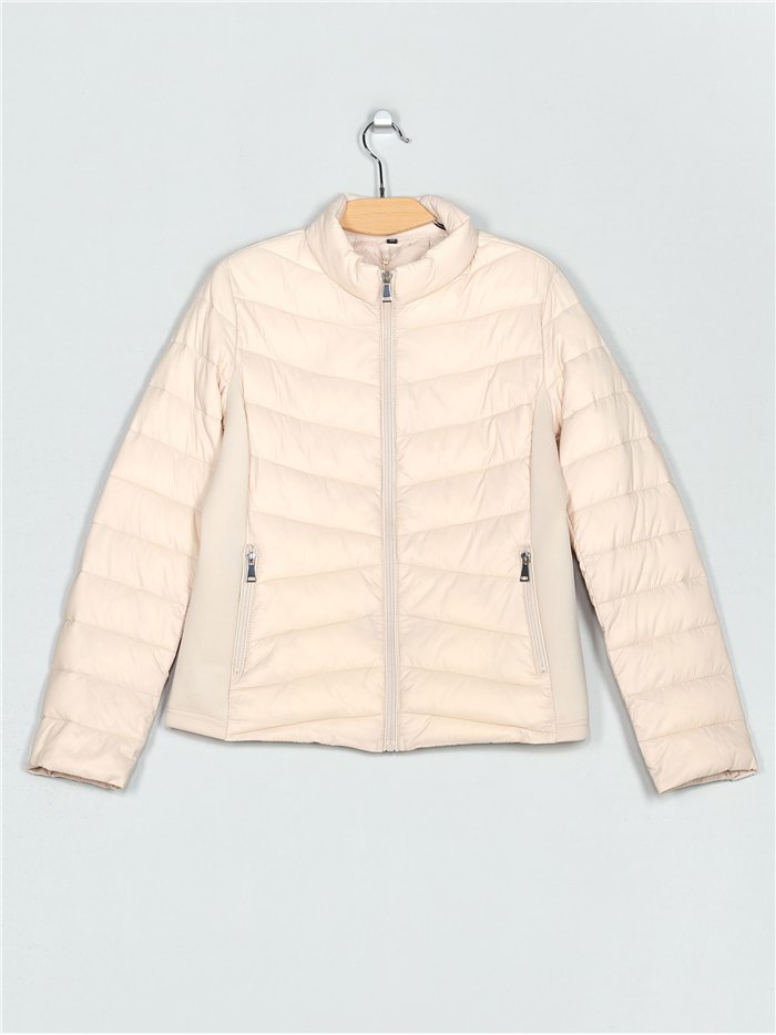 Quilted down puffer jacket beige (40-46)