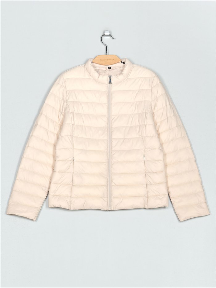 Ultra light quilted down puffer jacket beige (42-50)