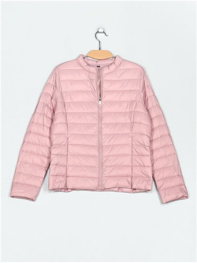 Ultra light quilted down puffer jacket pink (42-50)